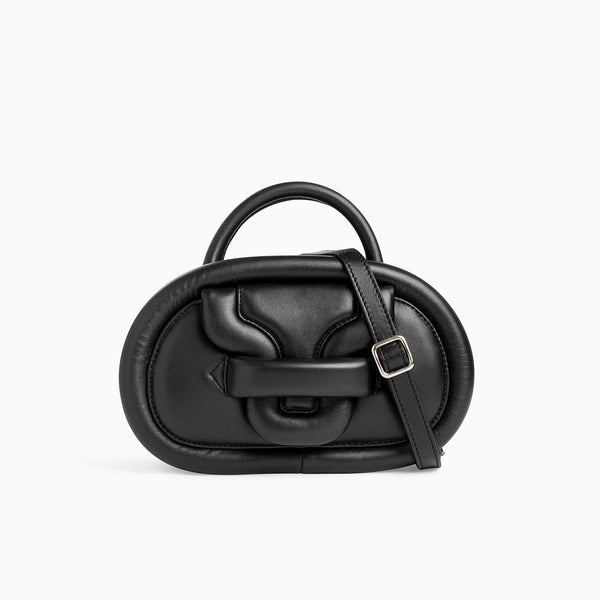 ALPHA STRIKE MINI bag for women in black leather — PIERRE HARDY