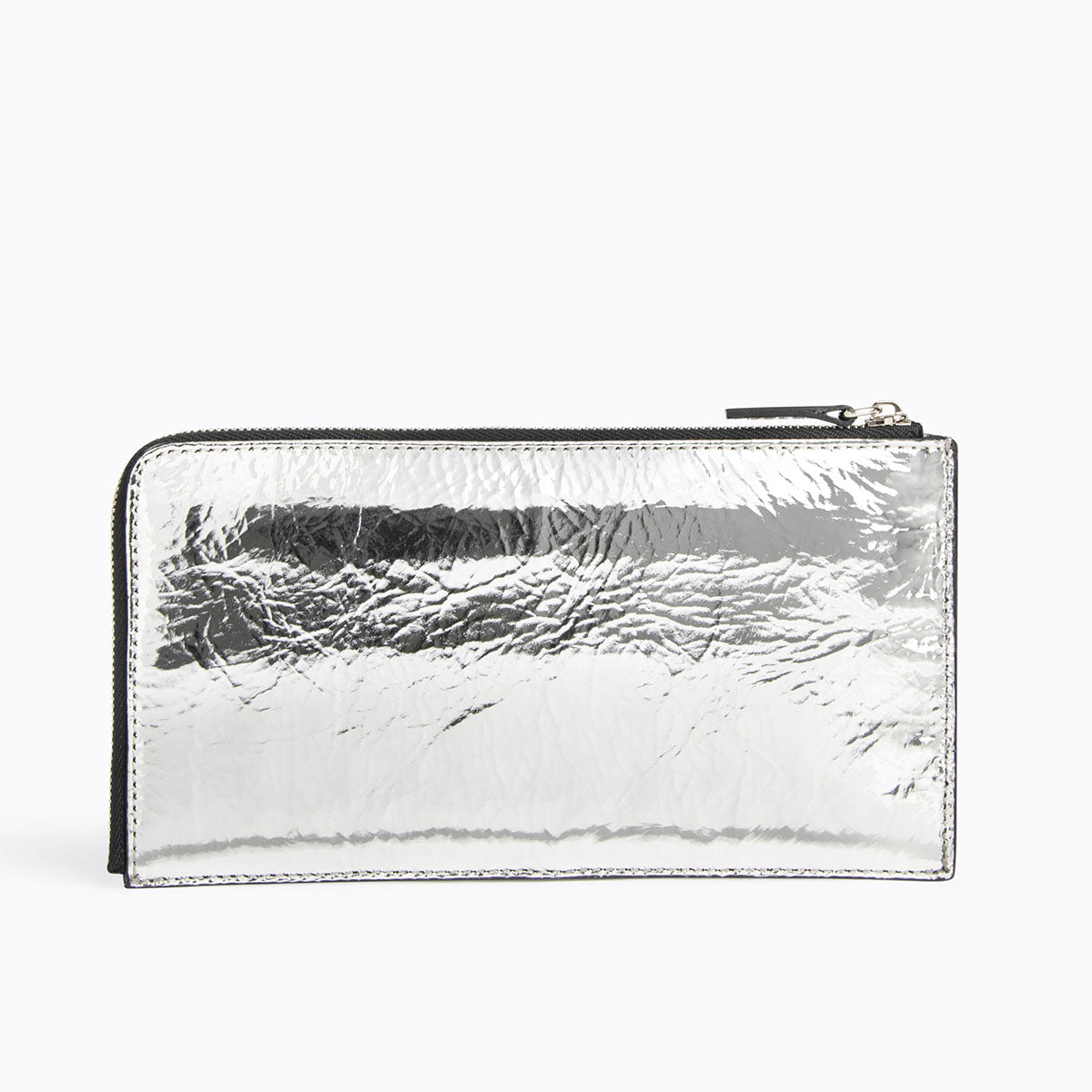 MAXI PERSPECTIVE CUBE wallet in silver leather — PIERRE HARDY