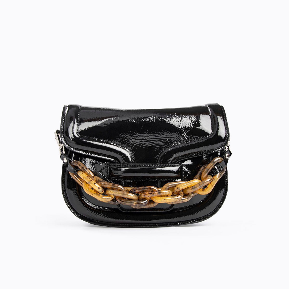 MINI ALPHAVILLE handbag in black patent leather — PIERRE HARDY