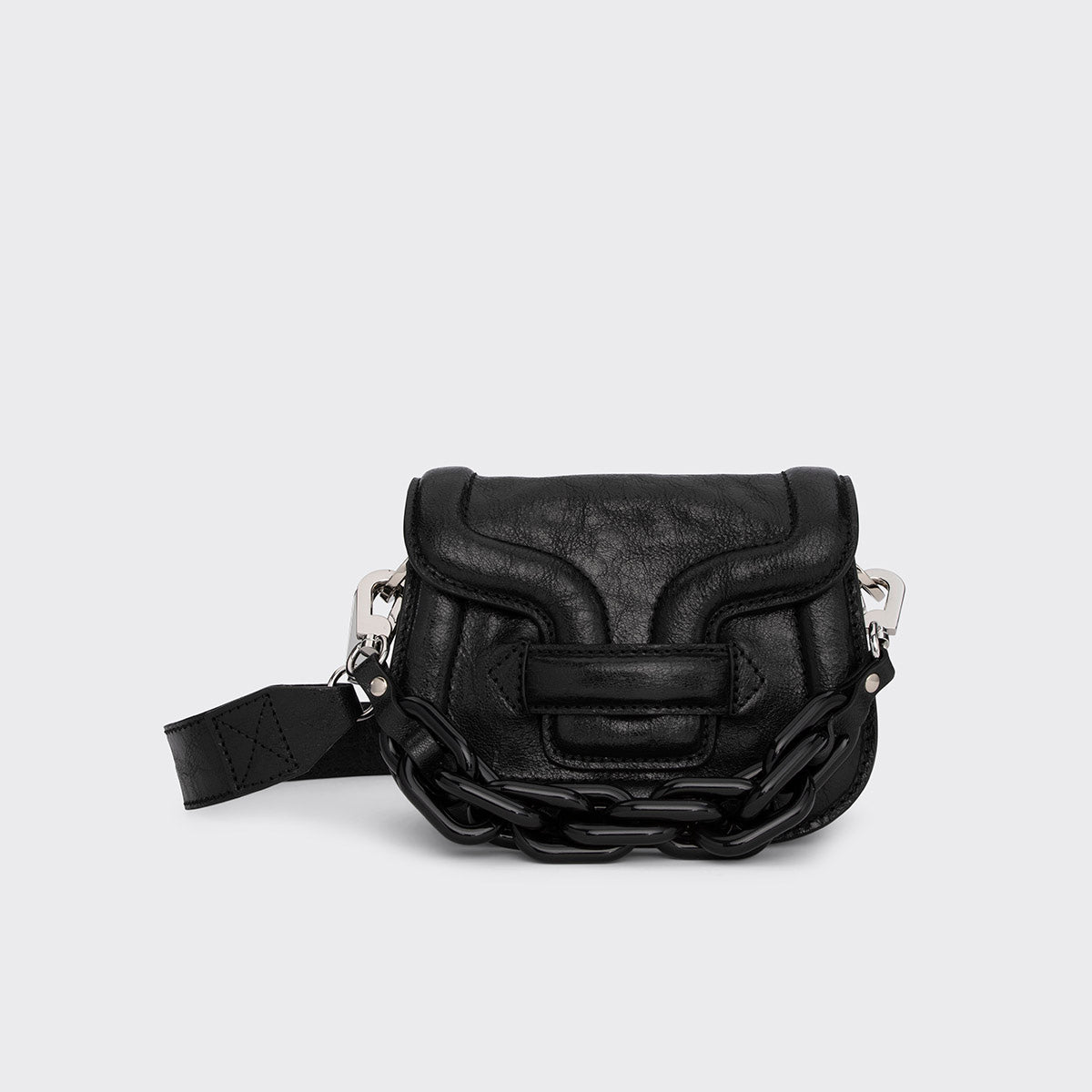 MINI CAB bag in off white shiny calf leather —PIERRE HARDY