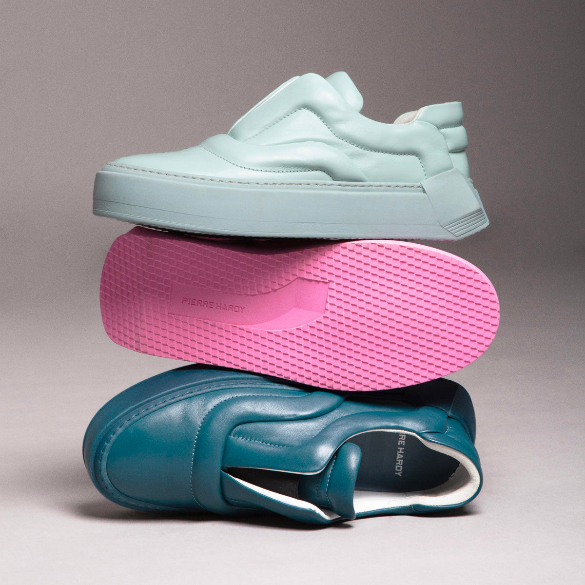 SKATE CUBIX sneakers for women in pink lamb leather — PIERRE HARDY